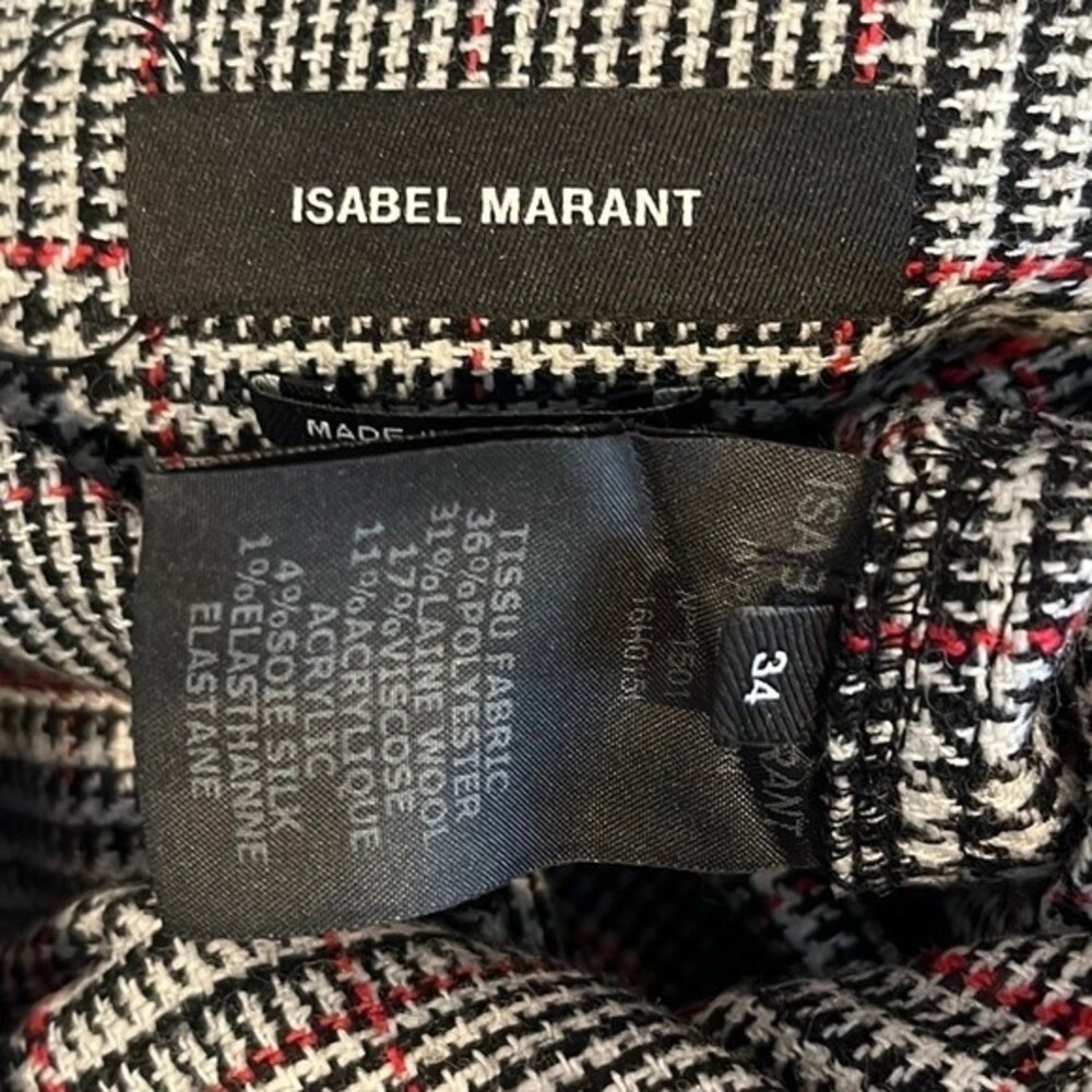 Isabel Marant Kim side knot houndstooth skirt FR34/US2 - Picture 4 of 5